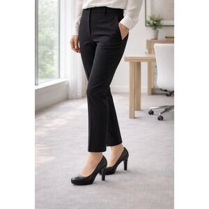 Clarks Amber Joy Black Leather Platform Pumps Heels Wide Comfort Size 7.5W